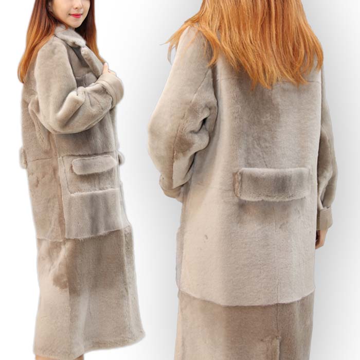 楽天市場】【OFF Price】 ムートン×ミンク リバーシブル ミンクコート