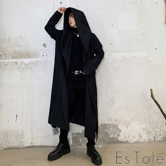 楽天市場】EsTole ビッグフードコート ロングコート フード付き 変形