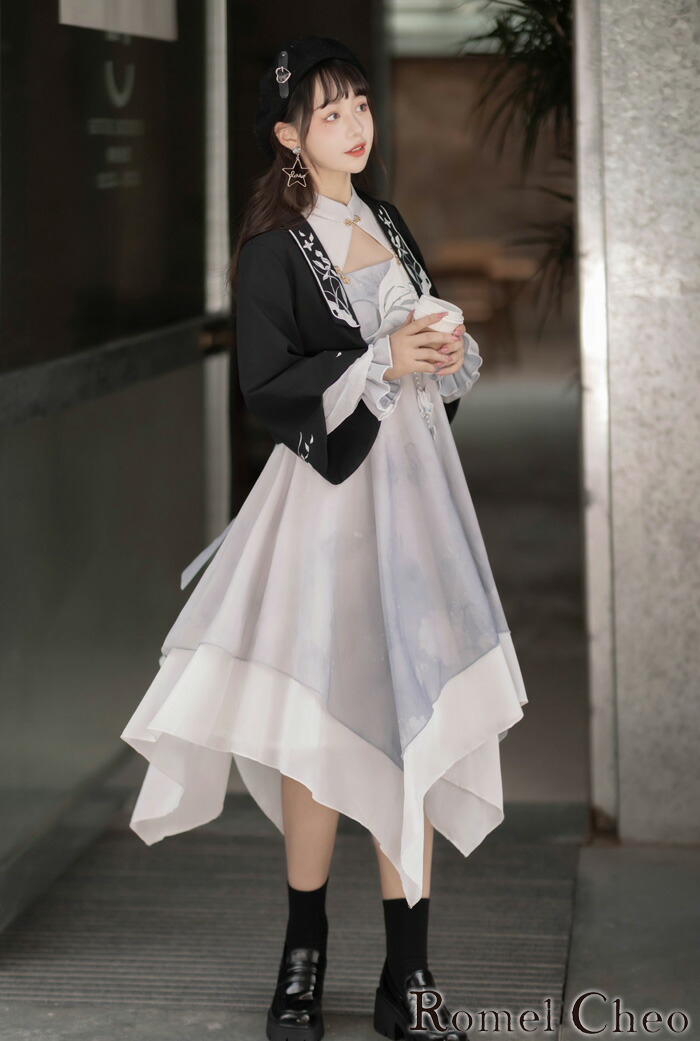 楽天市場】RomelCheo チャイナ刺繍ボレロ カーディガン フレアスリーブ