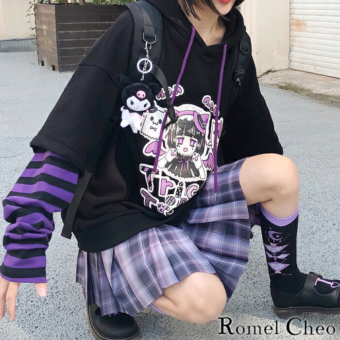 楽天市場】RomelCheo トリックオアトリート 裏起毛 パーカー ボーダー