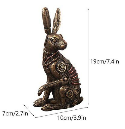 楽天市場】スチームパンク風 ウサギ うさぎ 兎装飾彫像 ホーム装飾工芸