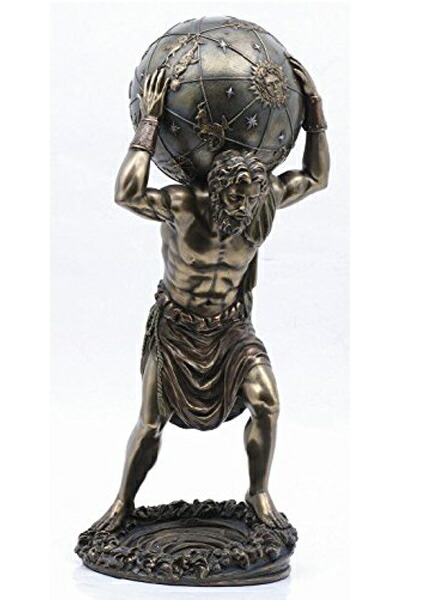 楽天市場】地球を持ち上げる アトラス ブロンズ風 彫刻 彫像 高さ約