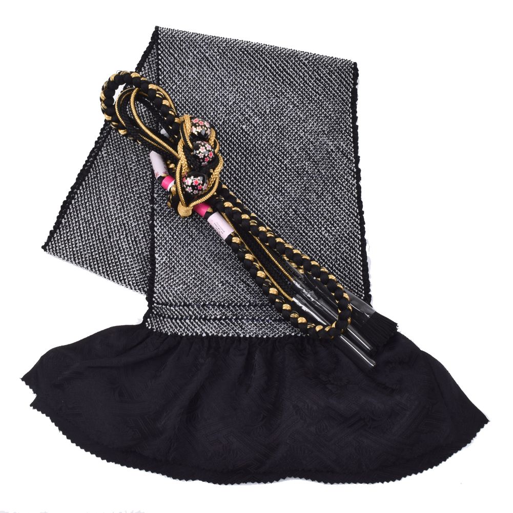 楽天市場】振袖用 帯締め帯揚げセット 黒 帯締め 帯揚げ 総絞り 成人式