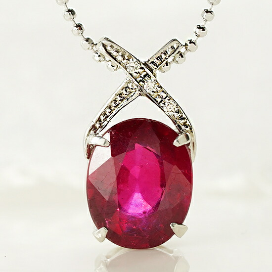 楽天市場】Pt900 プラチナ ルビー ペンダント ルビー4カラット