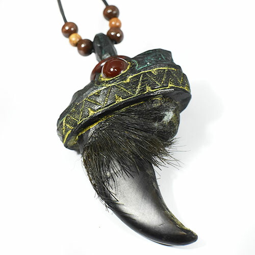 楽天市場】【一点物】アイヌ紋様 エンジュ(槐) 彫刻 ヒグマの爪