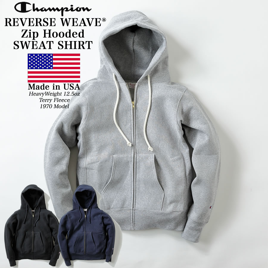 楽天市場】チャンピオン us ジップ パーカー リバースウィーブの通販