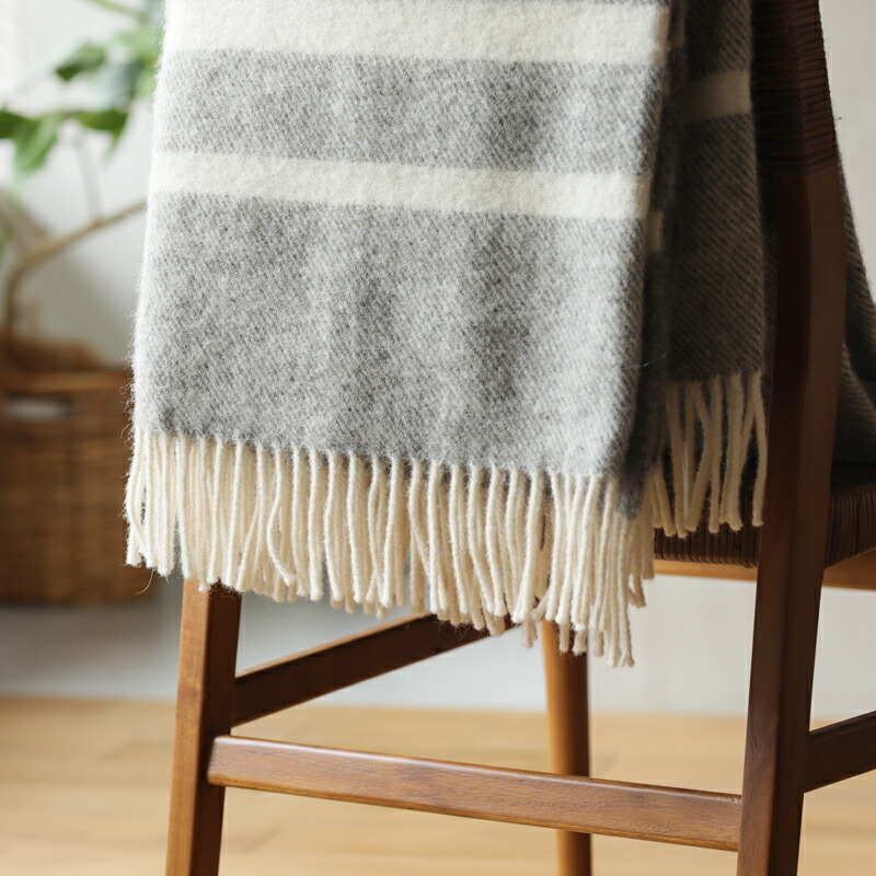 楽天市場】ウール ブランケット Silkeborg ダナーヤ ボーダー 130×200