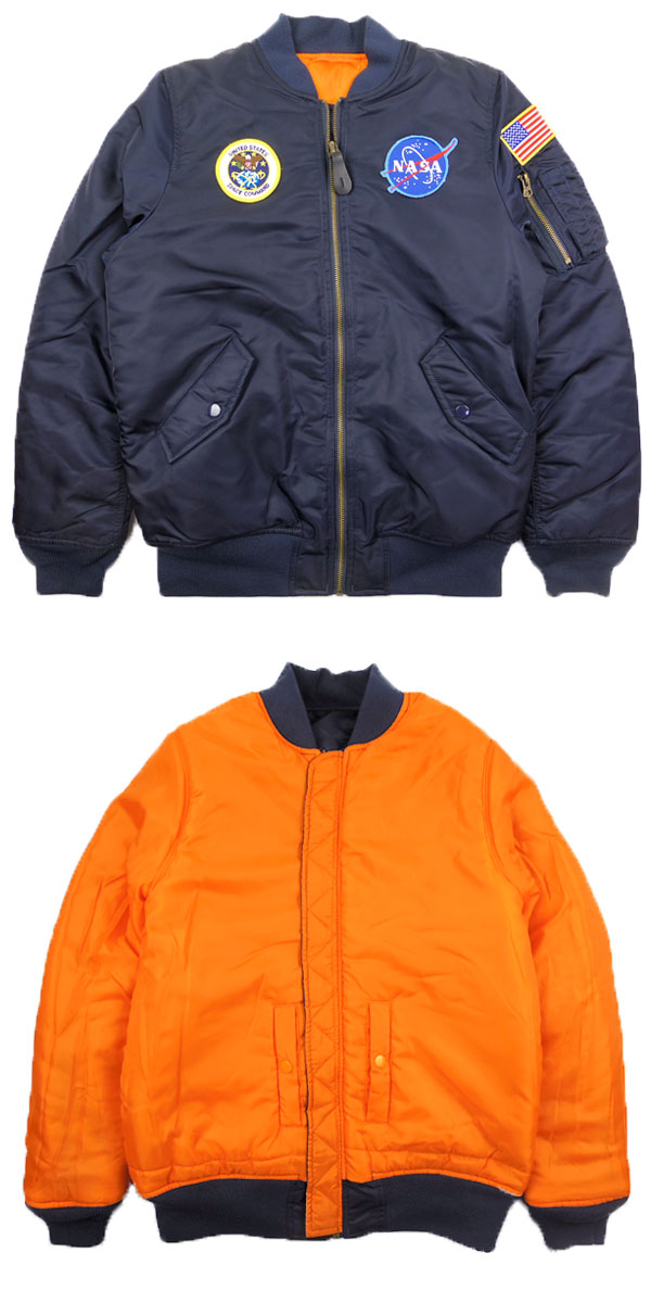 楽天市場】アルファ キッズ フライトジャケット アウター NASA MA-1