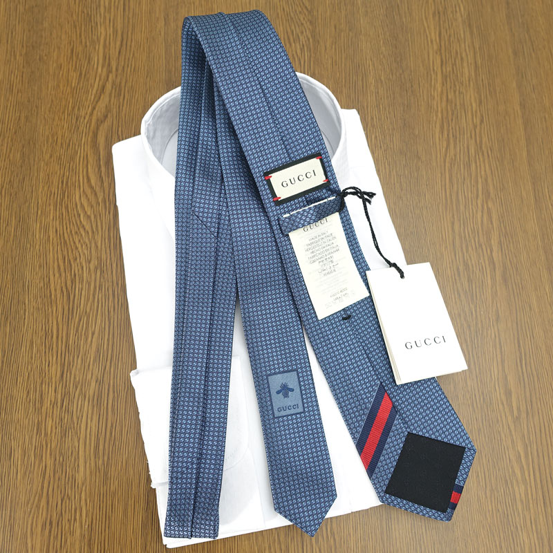 楽天市場】グッチ ネクタイ GUCCI ライトブルー (7cm) HENAN ビー・蜂
