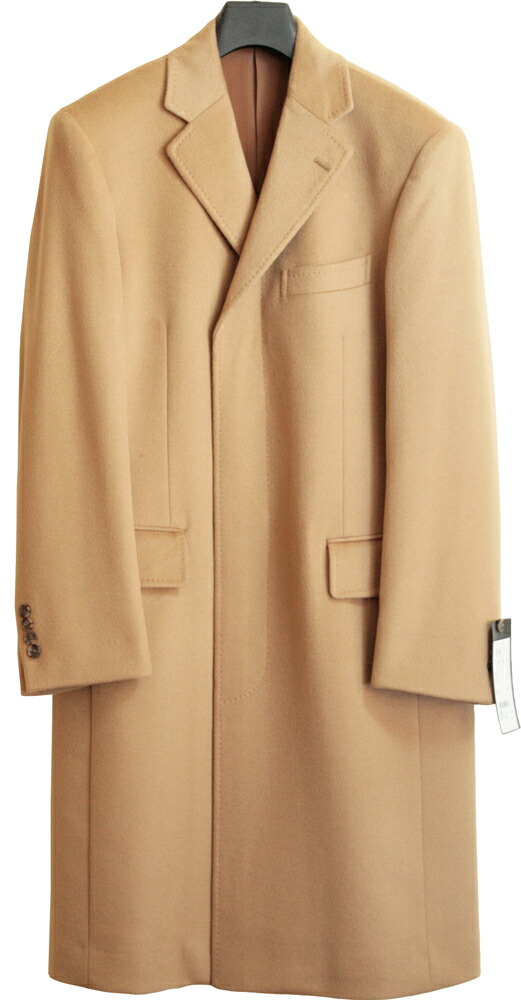 楽天市場】カシミヤ100％コート | メンズ チェスターコート シングル