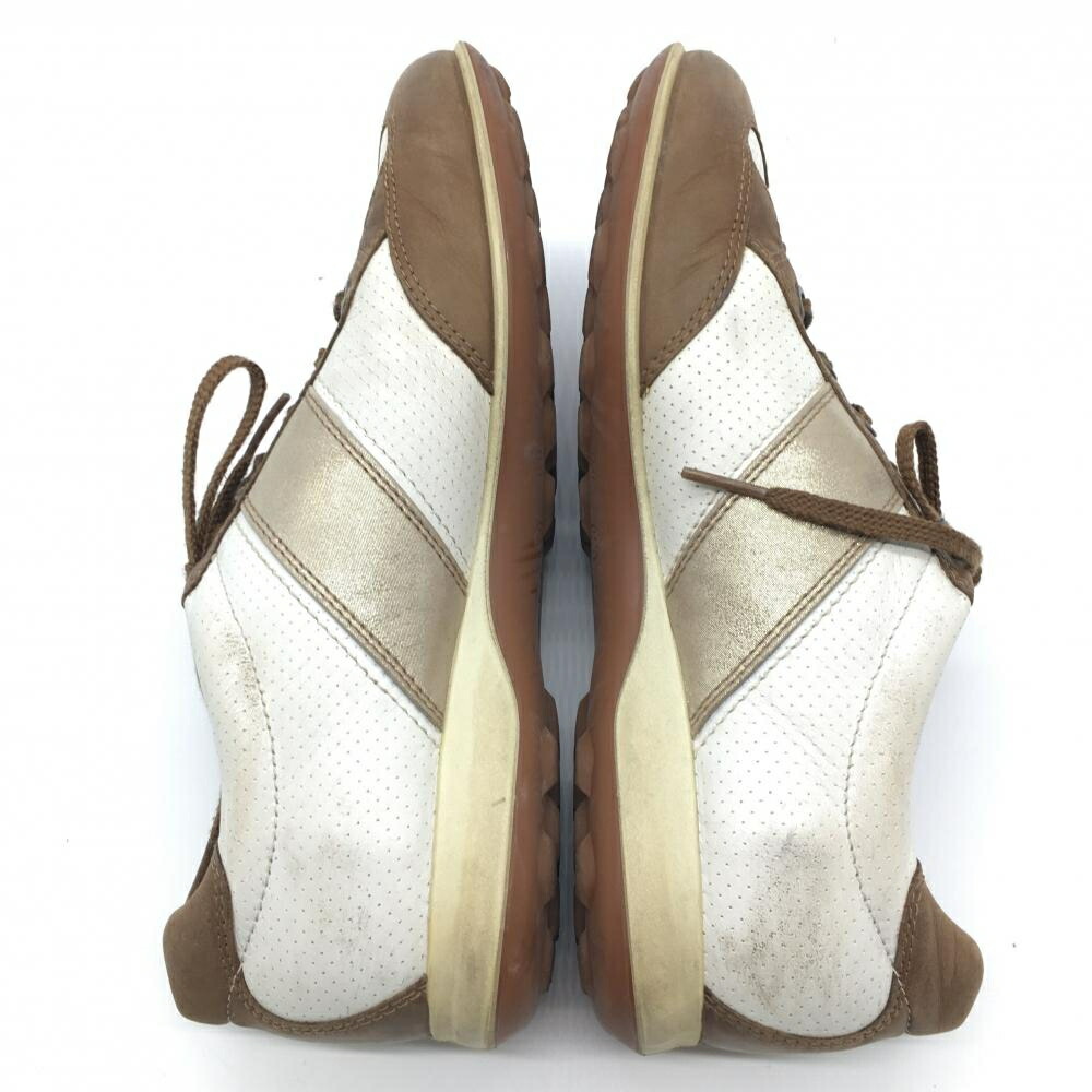 楽天市場】エコー ゴルフシューズ ブラウン×白 スパイクレス