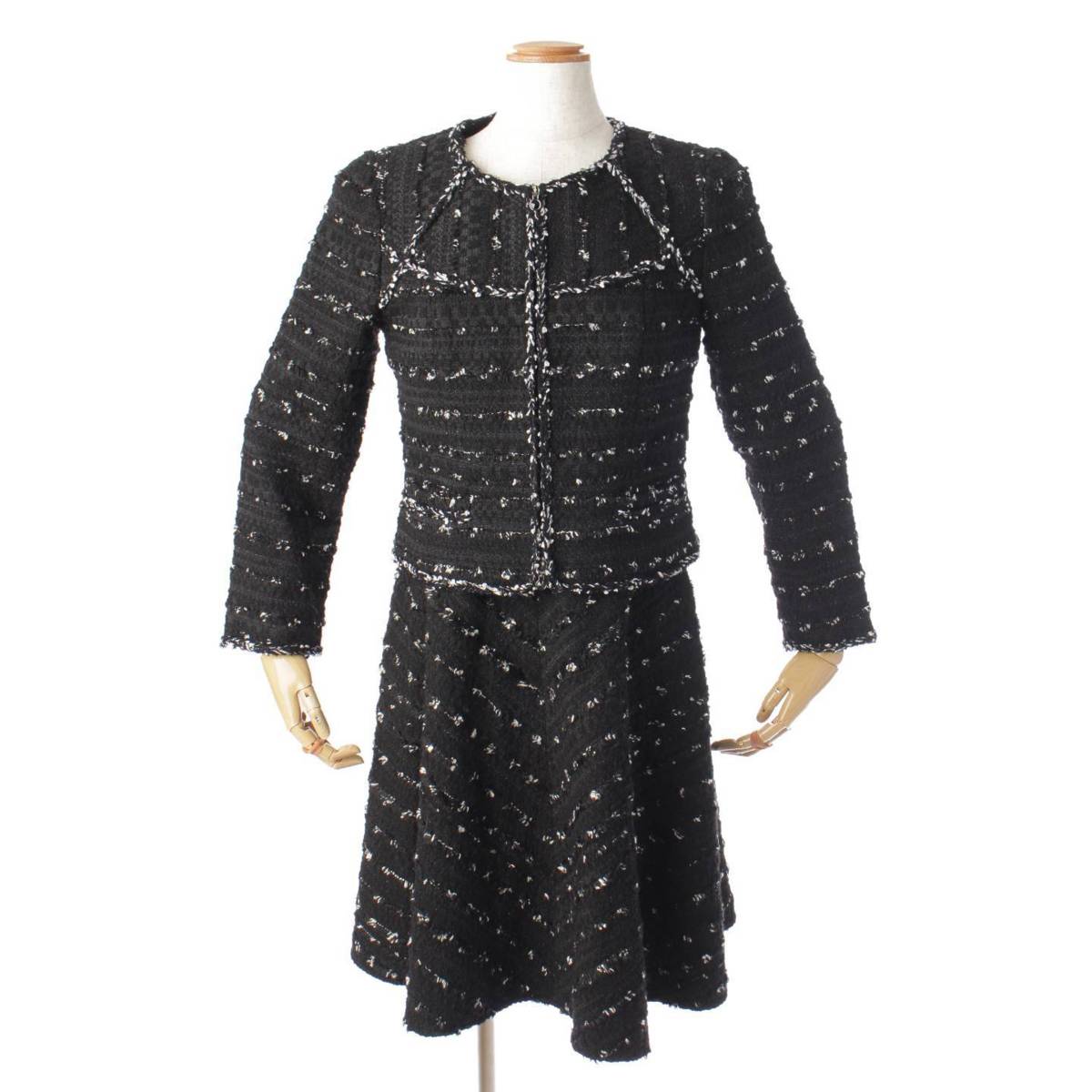 楽天市場】【ルネ】Rene ツイード アンサンブル ノーカラージャケット