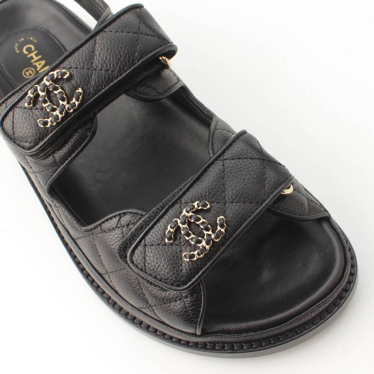 楽天市場】【シャネル】Chanel キャビアスキン フッドヘット サンダル