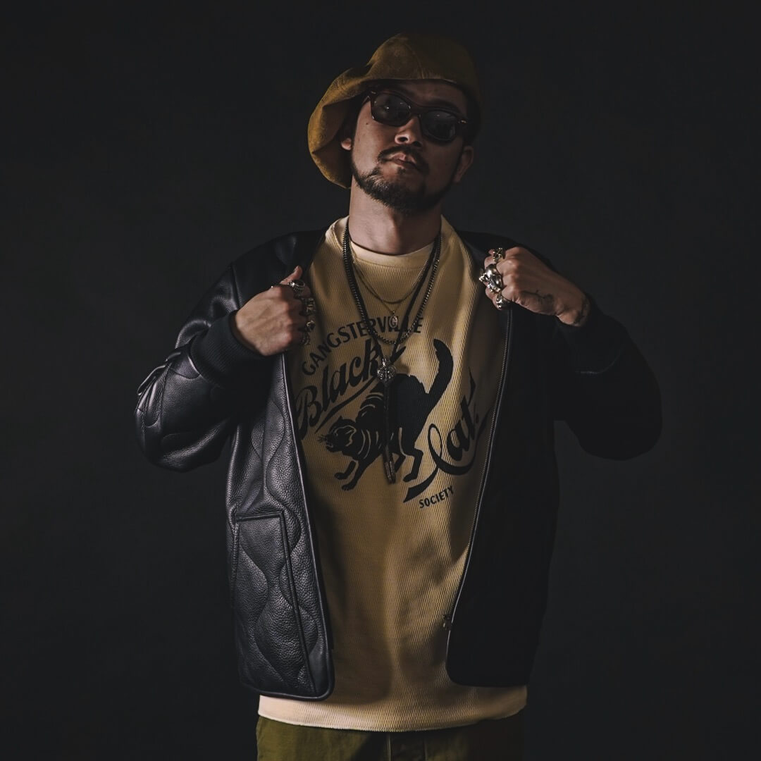 楽天市場】残りMサイズのみ ギャングスタービル レザー キルティング