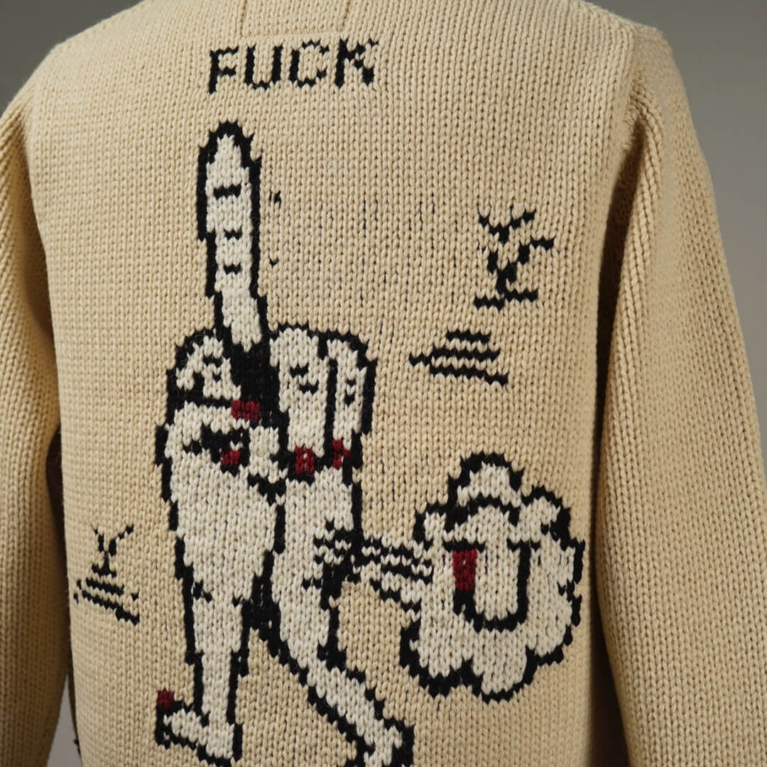 楽天市場】残りMサイズのみ ウィアード カウチン ニット カーディガン