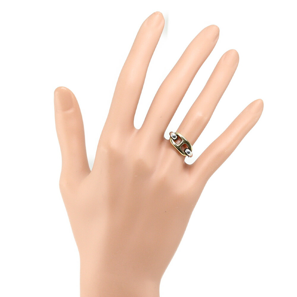 楽天市場】エルメス シェーヌダンクル コンビリング 指輪/Sv925×K18