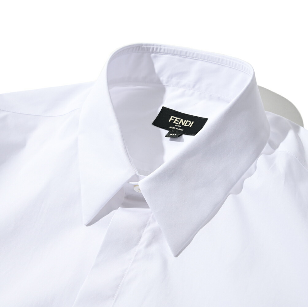 楽天市場】【スーパーSALE】 フェンディ FENDI ホワイトコットンシャツ