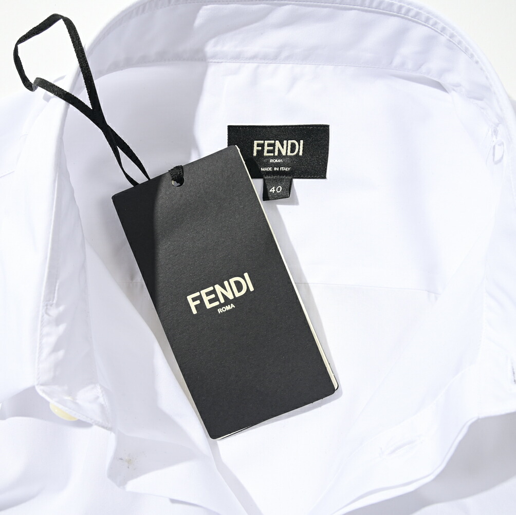 楽天市場】【スーパーSALE】 フェンディ FENDI ホワイトコットンシャツ