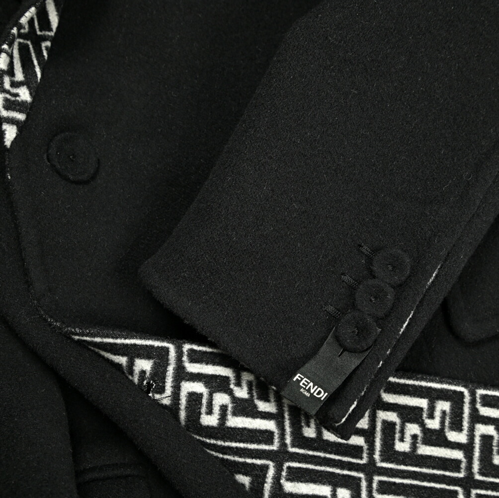 楽天市場】フェンディ FENDI リバーシブル チェスターコート 6Bダブル