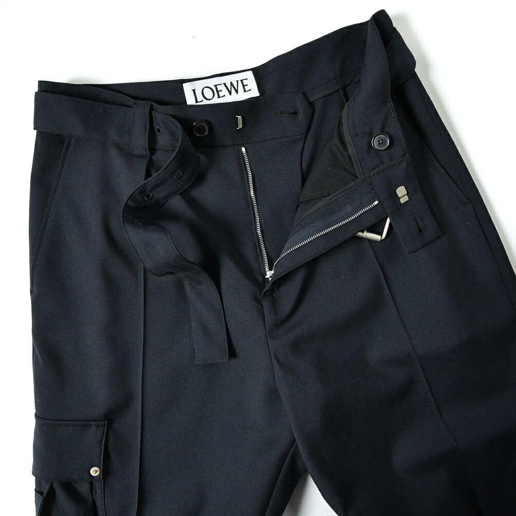 楽天市場】ロエベ LOEWE スラックス ワンタック ベルテッドパンツ 秋冬