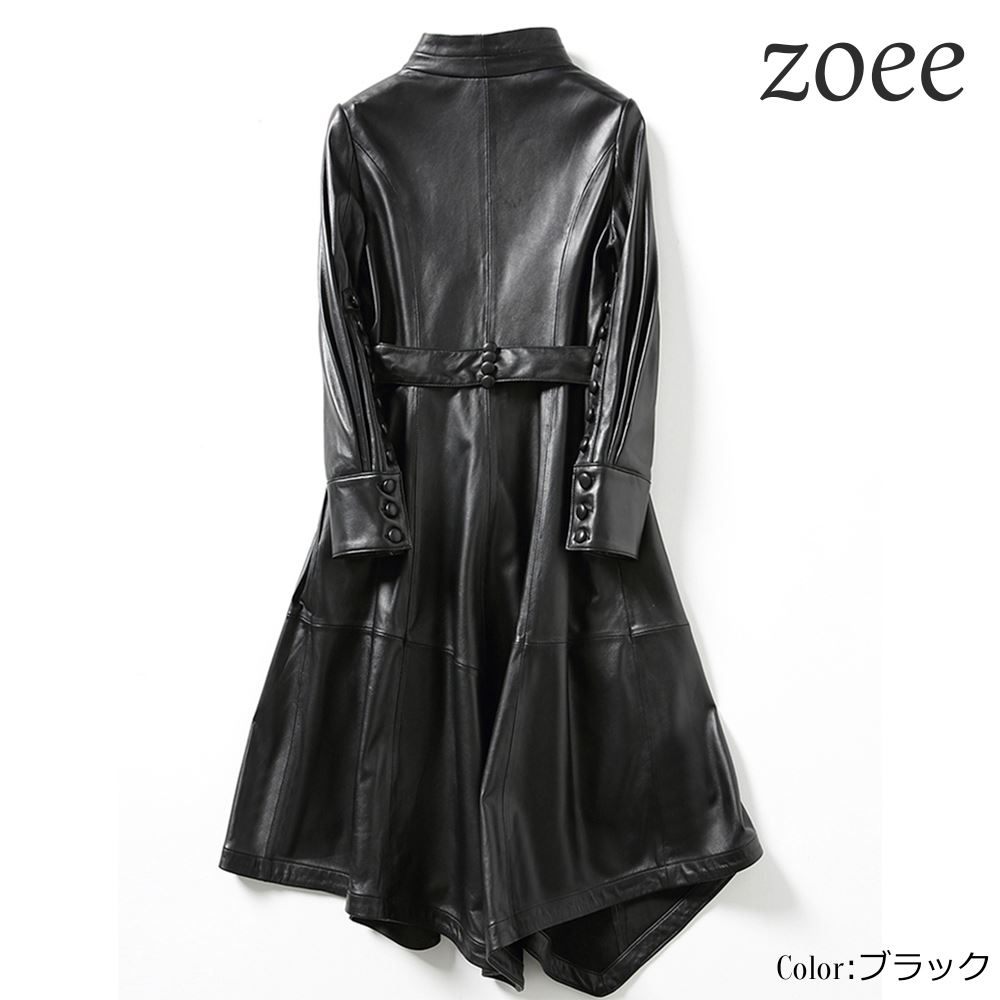 楽天市場】レザーコート レディース ロングコート 本革 ラムレザー