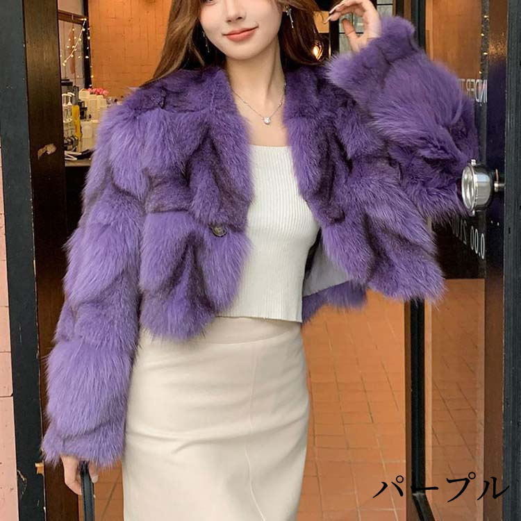 楽天市場】コート ジャケット フォックス リアルファー アウター
