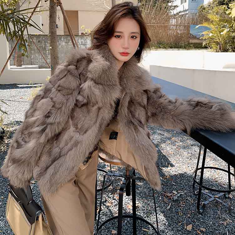 楽天市場】コート ジャケット フォックス リアルファー アウター