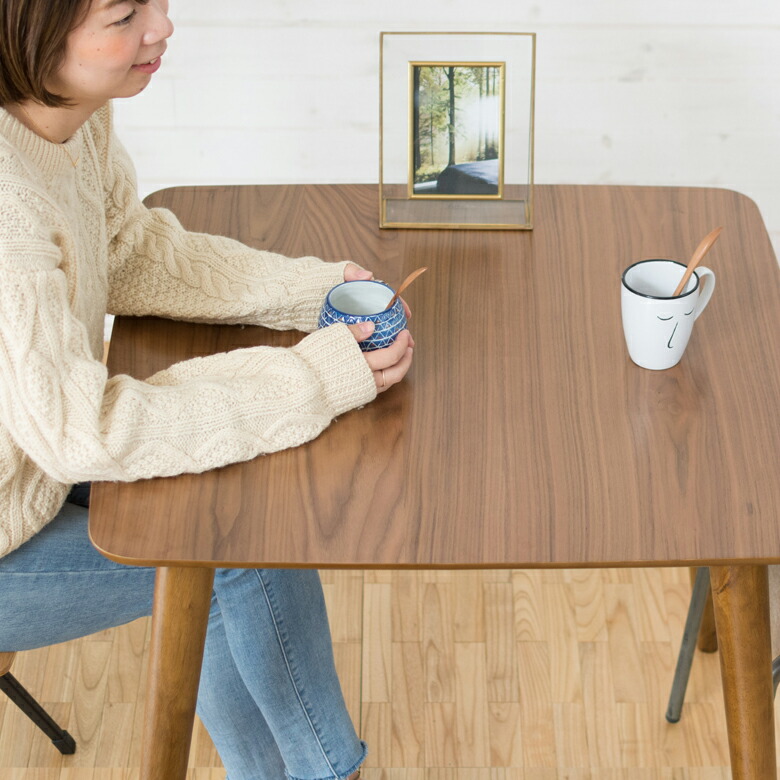 楽天市場】ダイニングテーブル 2人掛け 正方形 木製 幅75cm 高さ70cm