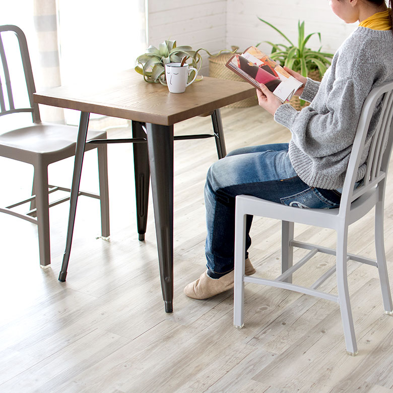 楽天市場】ダイニングチェア ネイビーチェア風 PP樹脂フレーム 座面高