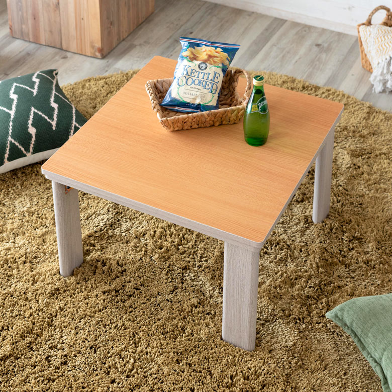 楽天市場】こたつ テーブル 正方形 60×60cm リバーシブル 木目調