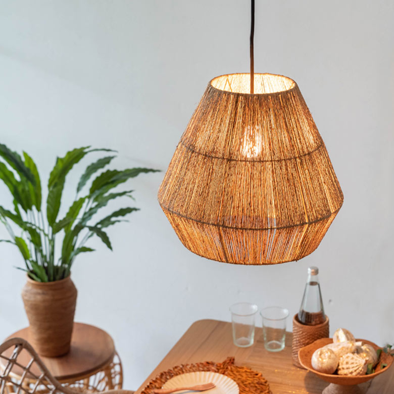 楽天市場】ペンダントライト ランプシェード ジュート 麻 1灯 口金E26