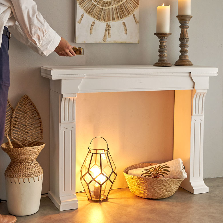 楽天市場】マントルピース 飾り棚 天然木 木製 杉 約 約 W100cm D26cm