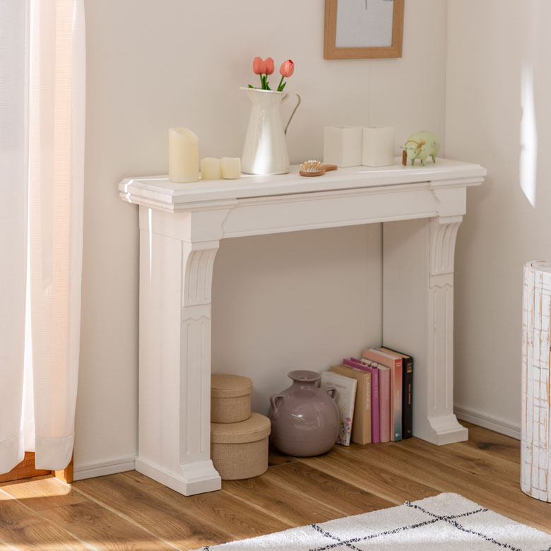 楽天市場】マントルピース 飾り棚 天然木 木製 杉 約 約 W100cm D26cm