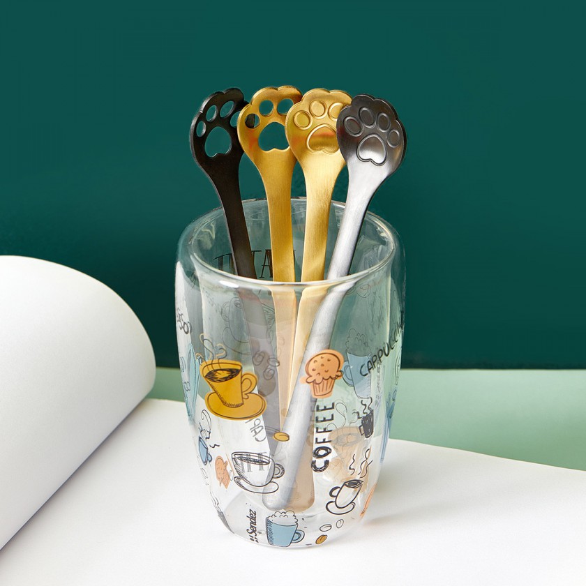 楽天市場】ZASAねこ スプーン 4本組 可愛らしい猫の爪デザインスプーン