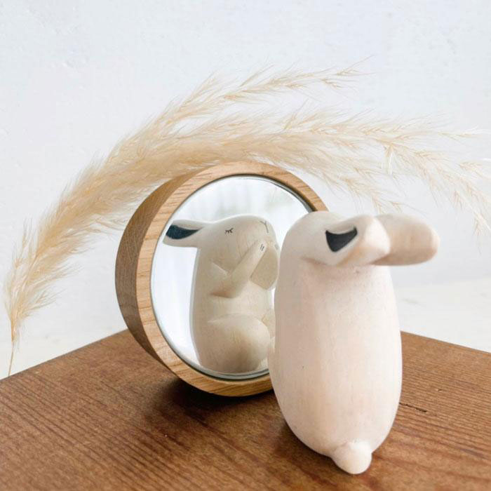 楽天市場】木彫りの置物 天然木 木彫り 置物 アニマル かわいい うさぎ