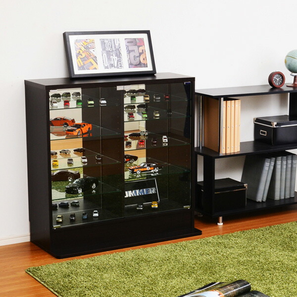 楽天市場】あす楽 コレクションケース ラック ガラス棚 キャビネット