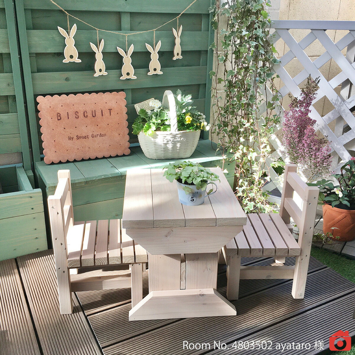 楽天市場】屋外用 ミニチェアー 国産杉 幅23.4cm×奥行27.7cm×高さ