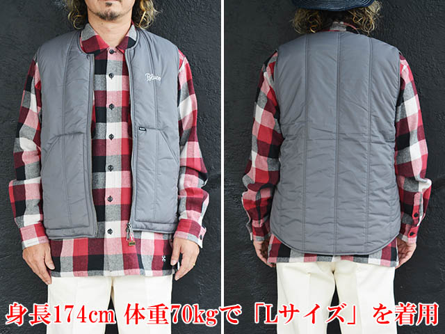 楽天市場】全3色【BLUCO/ブルコ】2024AW「Crew Neck Quilting Vest