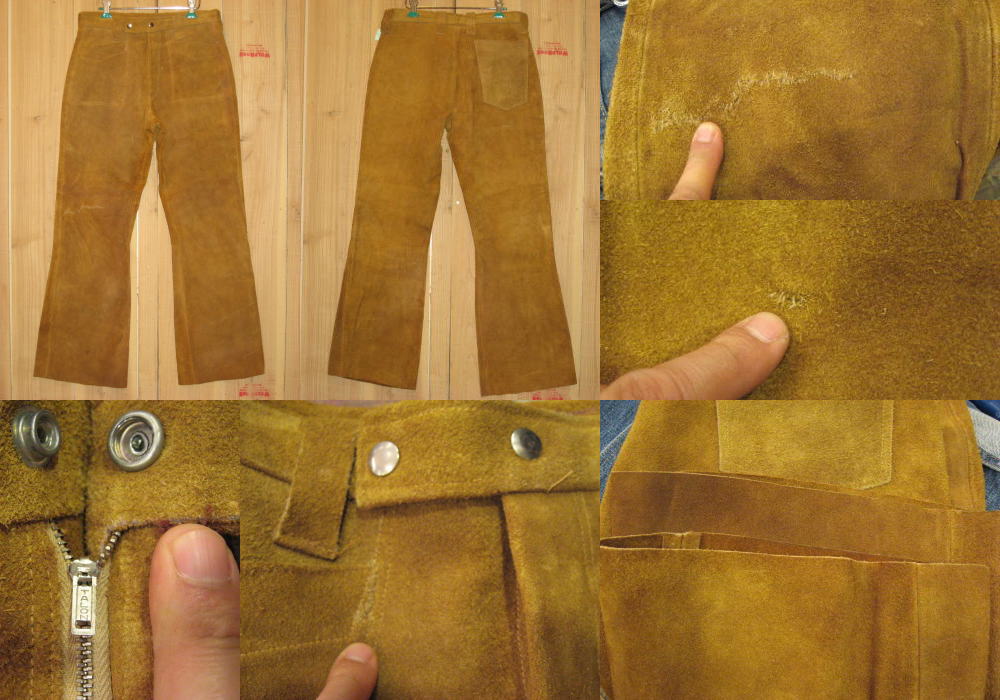 楽天市場】【中古】古着 スウェード 革パン レザーパンツ ブーツカット