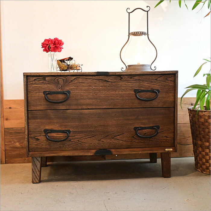 楽天市場】高級銘木ケヤキ材使用 1点物 アンティーク家具 和箪笥 箪笥