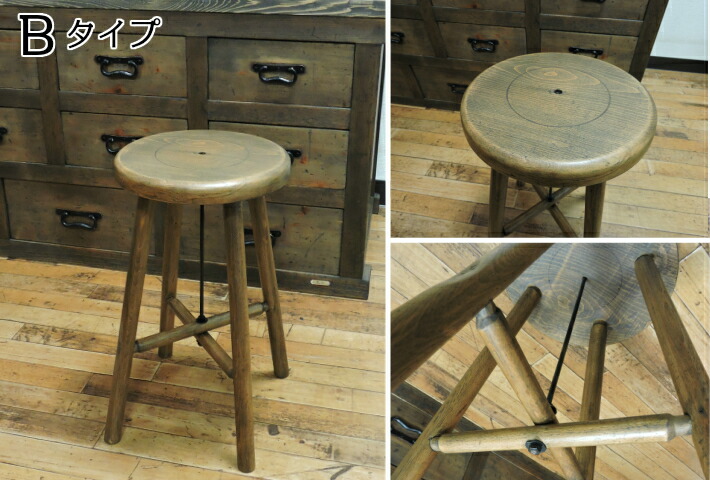 楽天市場】【あっ懐かしい レトロ感】古民具 スツール 木製 丸