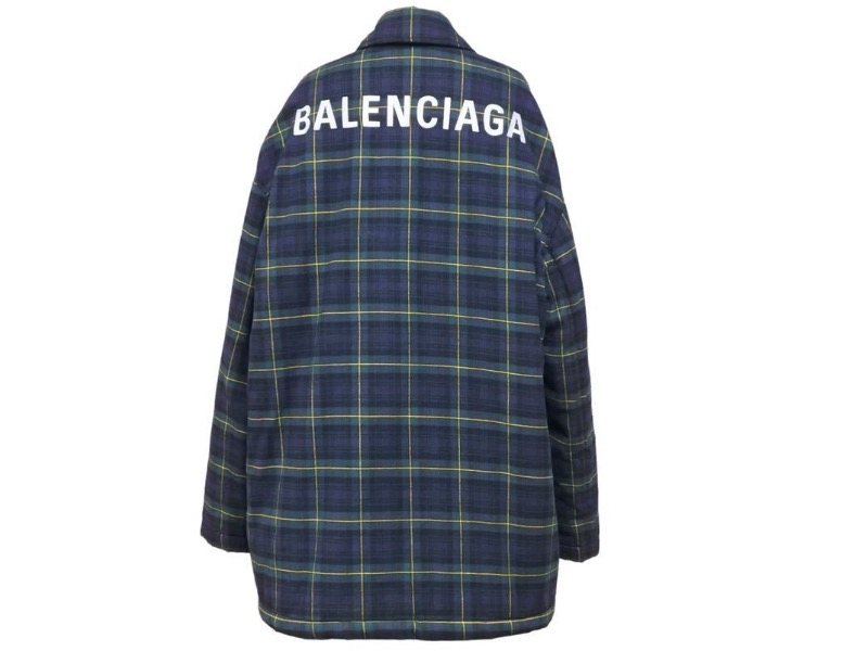 楽天市場】BALENCIAGA バレンシアガ チェック ダウンジャケット