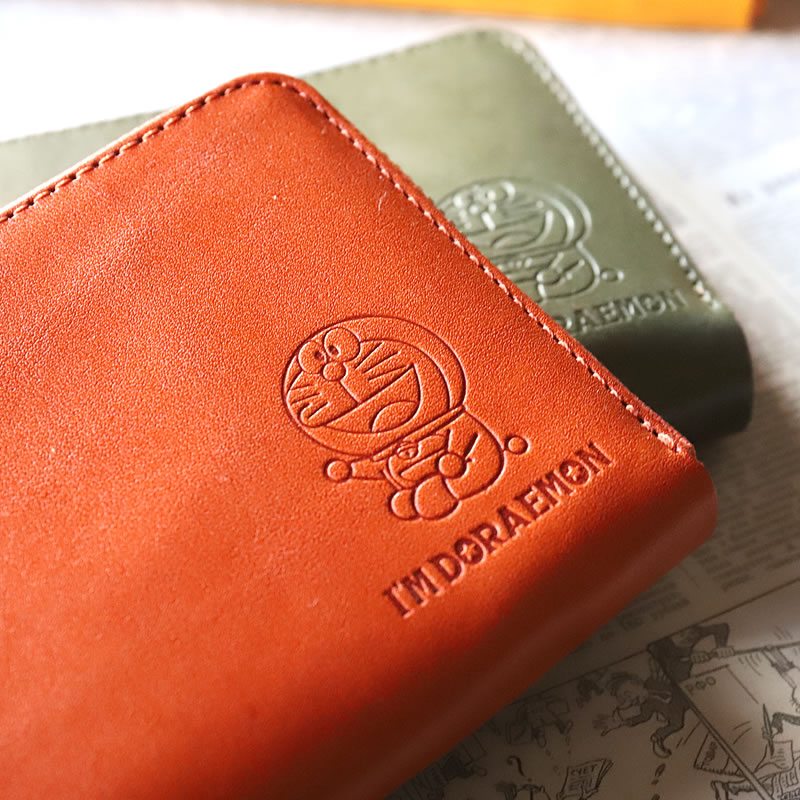 楽天市場】ドラえもん 財布 栃木レザー 姫路レザー ラウンドファスナー