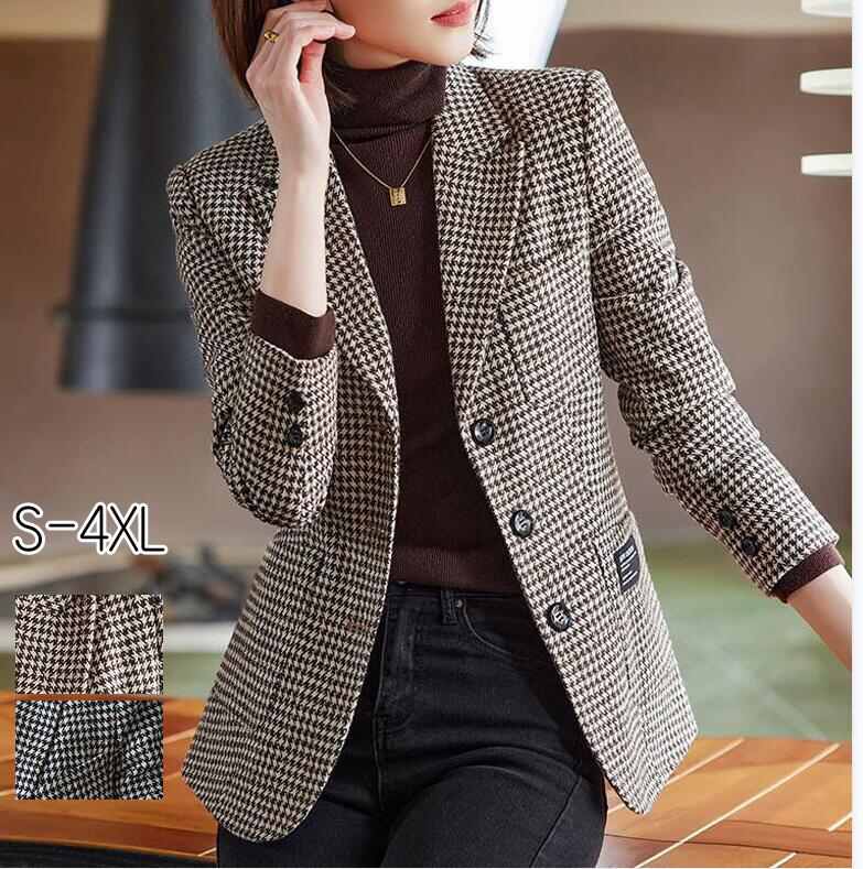 楽天市場】ジャケット レディース テーラードジャケット 千鳥柄 スーツ