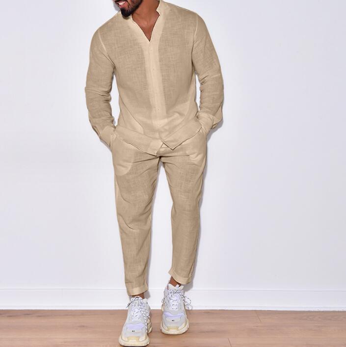 楽天市場】3色 セットアップ メンズ 上下2点セット ジャージ 棉麻