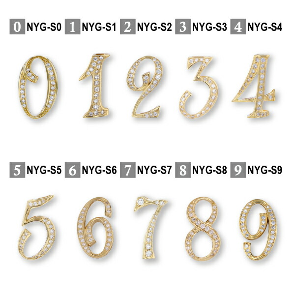 楽天市場】【ゆきざき公式】ノンブル ナンバーペンダントトップ S