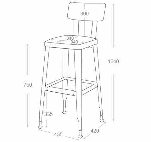 楽天市場】ダルトン スタンダード バー チェア ブリックブラウン