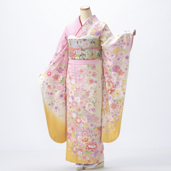 楽天市場】【中古】【購入品】振袖 フルセット Mサイズ 花柄 成人式