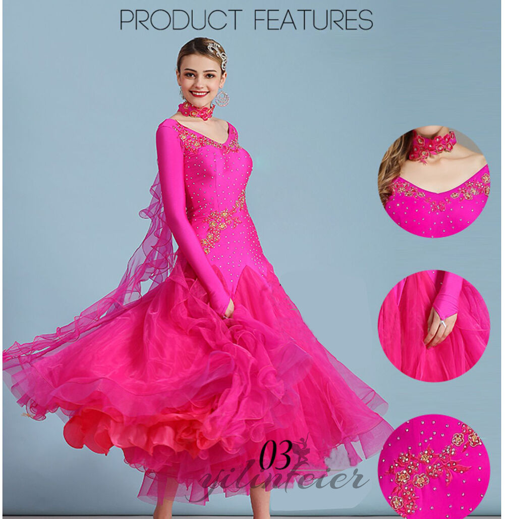 楽天市場】社交ダンスドレス 社交ダンス衣装 ラインストーン華やか10色