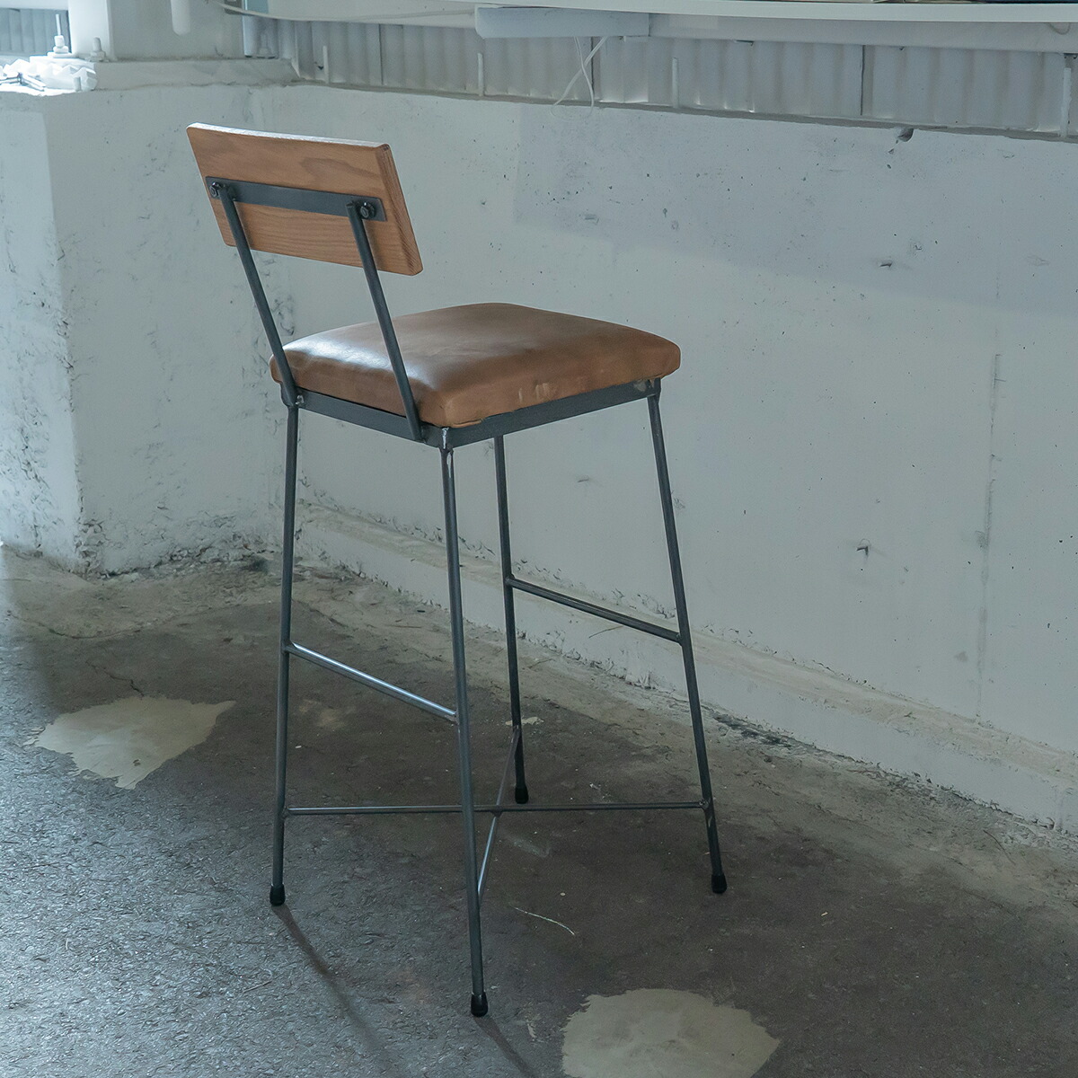 楽天市場】SIKAKU シカク SK CHAIR 本革 カウンターチェア スチール